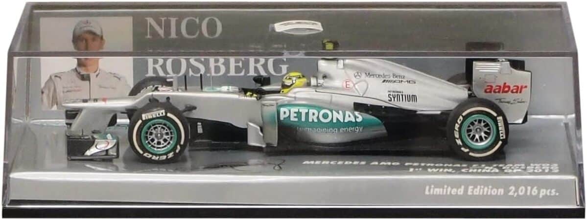 Test du modèle réduit de Minichamps : mercedes GP AMG Petronas F1 à l'échelle 1/43