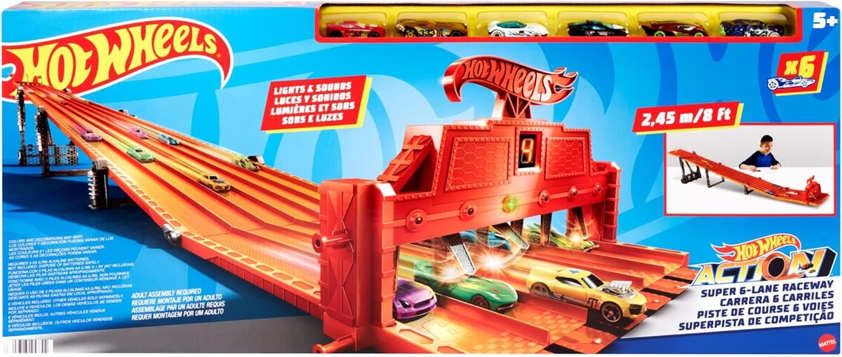 Test : mattel v1983 – Hot Wheels Lane Raceway, la super 6 rennbahn