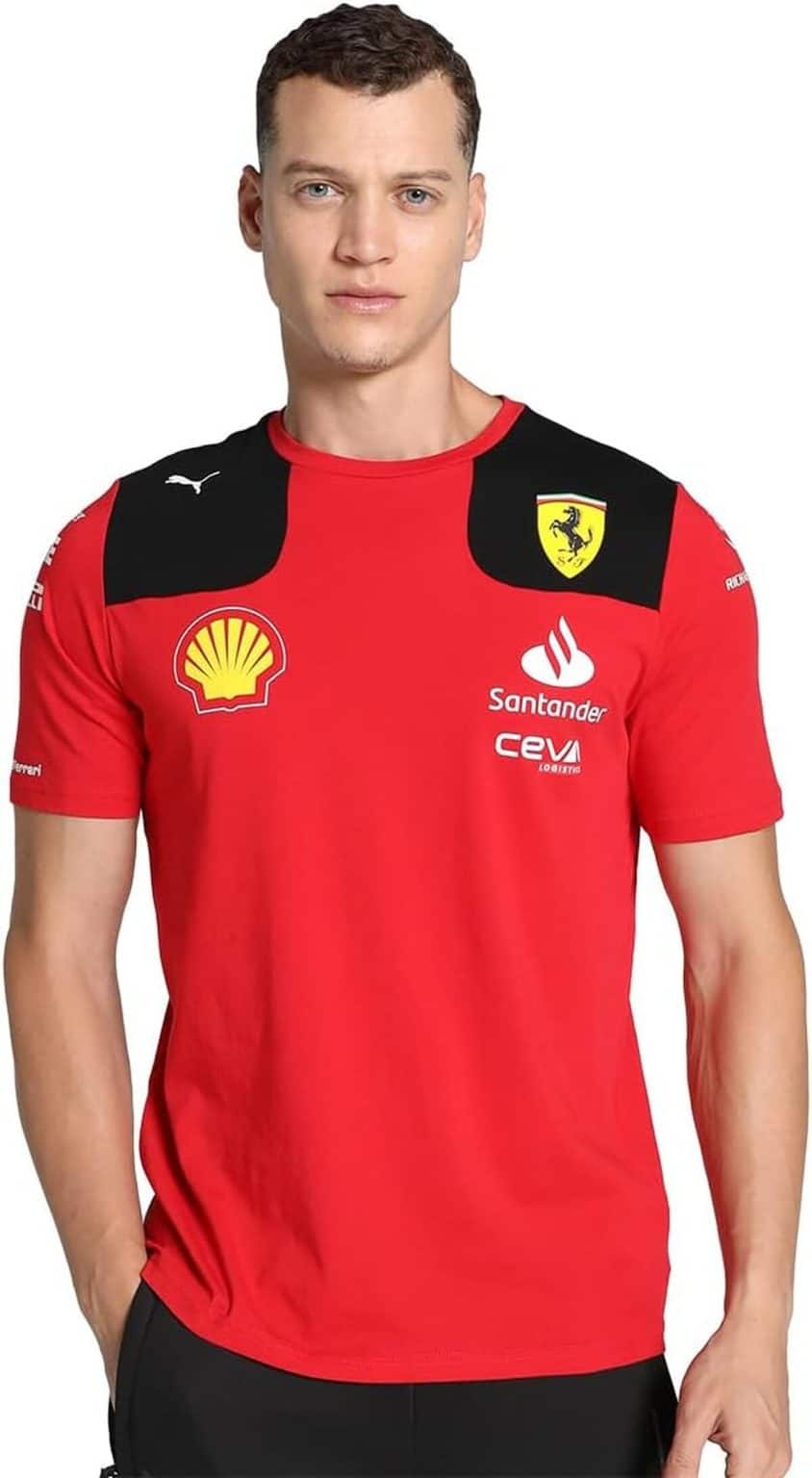T-Shirt Équipe Scuderia Ferrari Monza 2024 : Maillots de foot et NBA