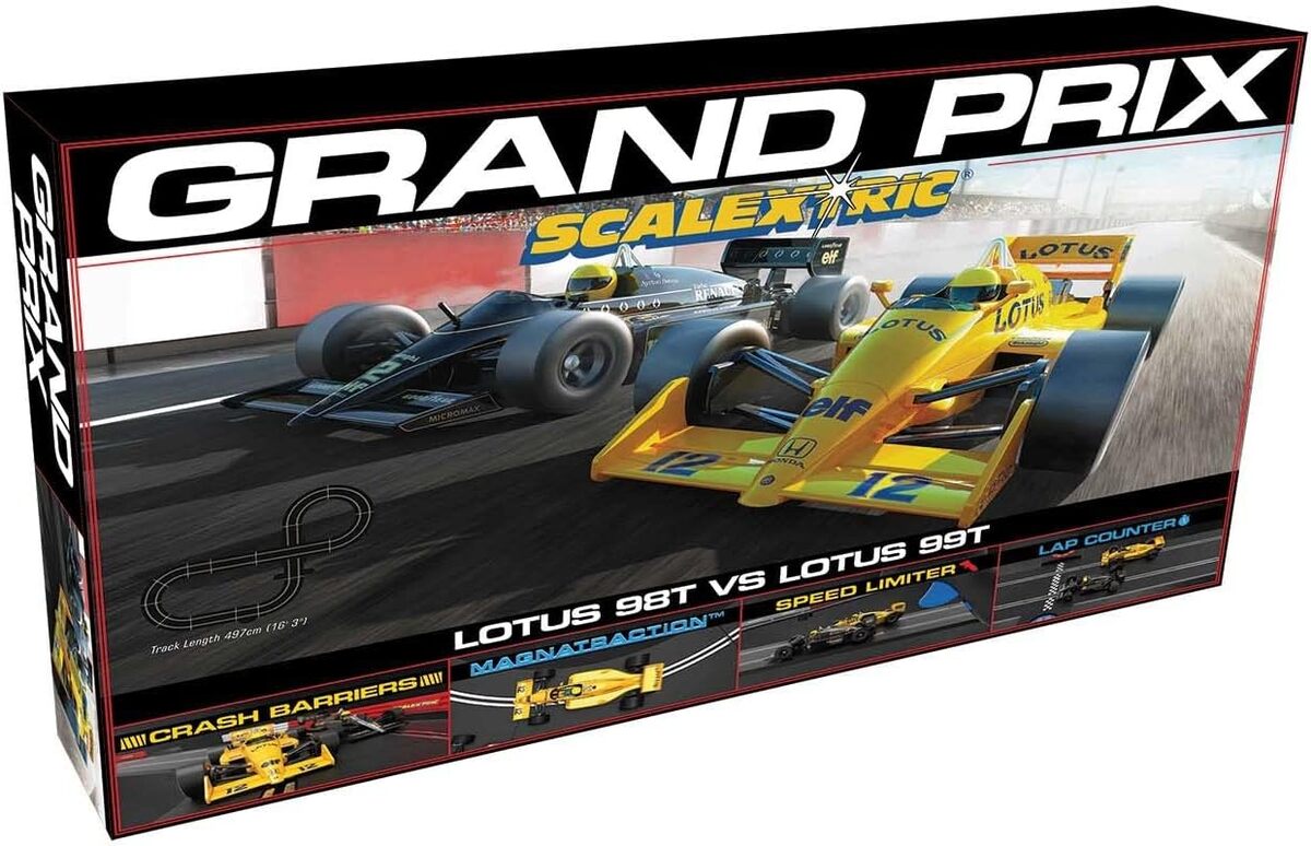 Test du circuit de voiture Scalextric : grand Prix années 80