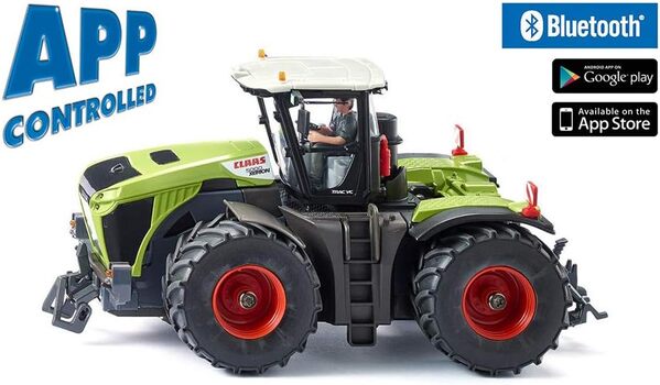 siku 6794 - Tracteur télécommandé Claas Xerion 5000 TRAC VC, Vert, Métal/Plastique, Télécommande Bluetooth incluse, Possibilité de commande par application mobile