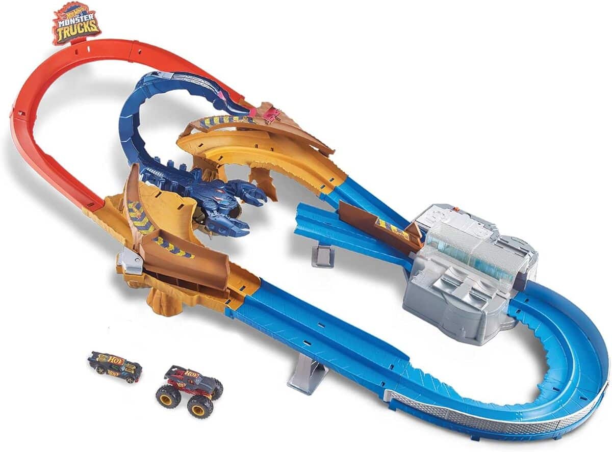 Test du Hot Wheels Monster Trucks : circuit Scorpion Géant GTL33