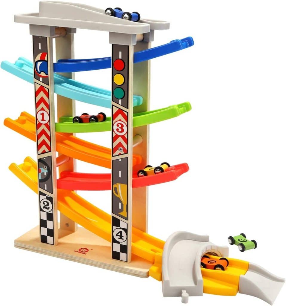 Test du jouet rampe de voiture en bois Top Bright