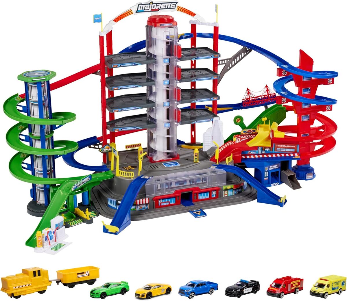 Test du super city garage de Majorette : le train motorisé et ses fonctions impressionnantes