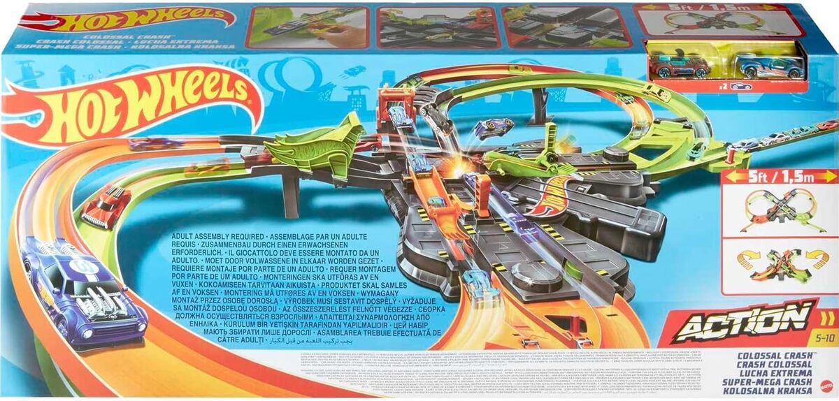 Test : hot Wheels Action circuit Crash Colossal motorisé GWT41