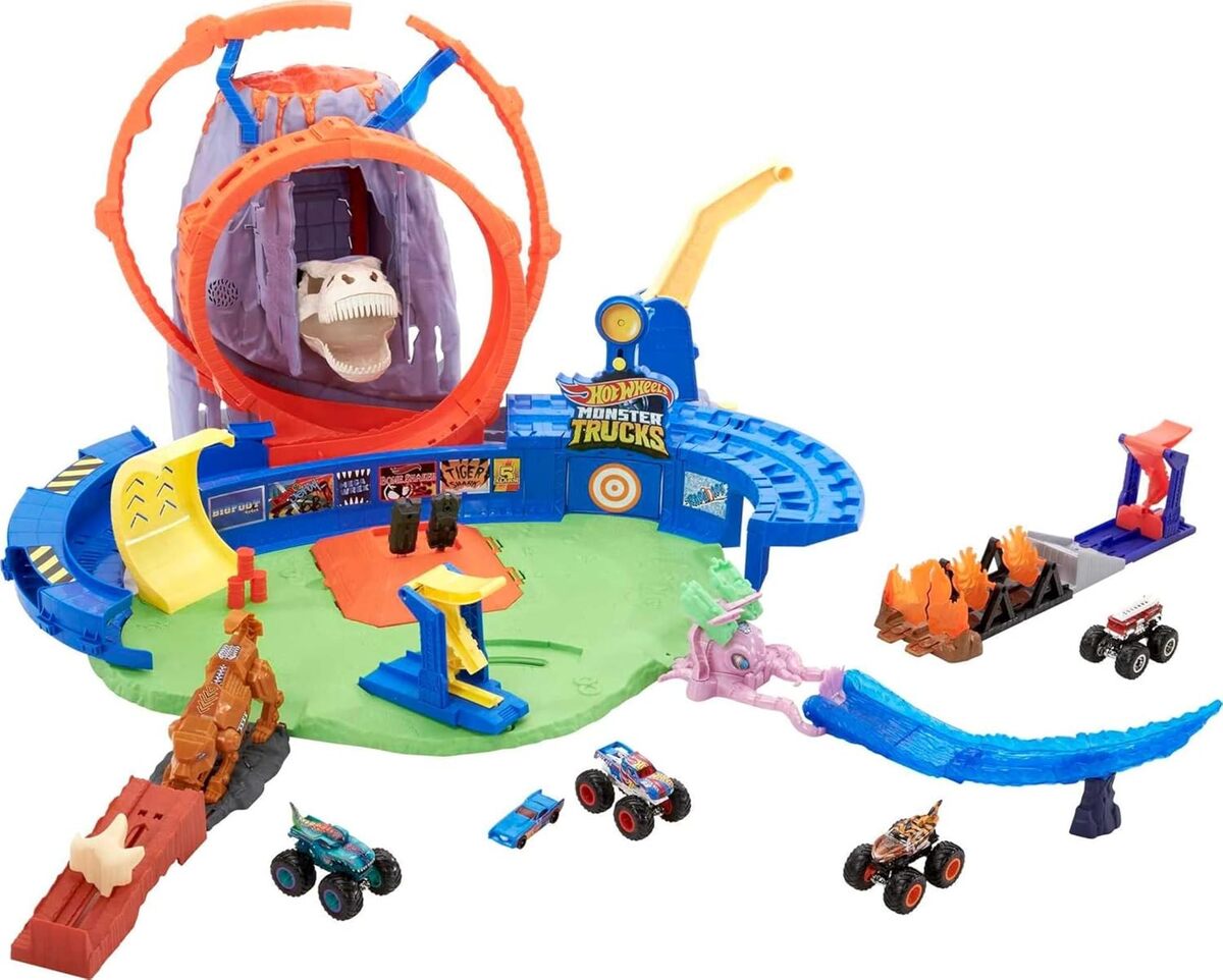 Test : hot Wheels Monster Trucks Volcan du T-Rex, lumières et sons