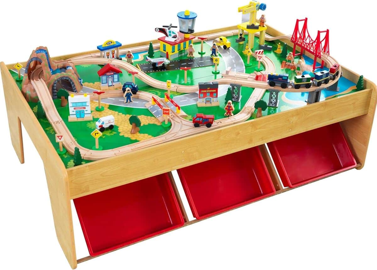 Test KidKraft ensemble table circuit de train Waterfall Mountain