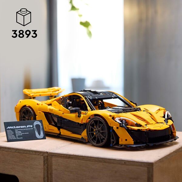 LEGO Technic McLaren P1 - Kit Maquette Hypercar pour Adultes - Idée Cadeau pour Les Passionnés de Voitures - Objet Collector à Échelle Réduite - Réplique de Voiture de Course 42172