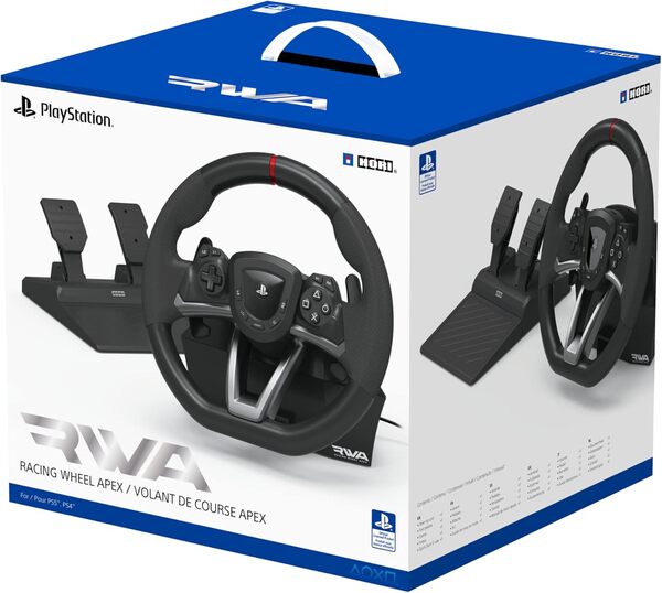 HORI Volant de course APEX pour Playstation 5, Playstation 4 et PC - Licence officielle Sony
