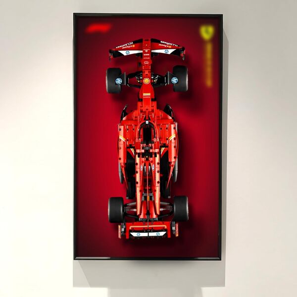 NOVDA Cadre F1 Lego Technic Ferrari SF-24 Display Wall Frame, 42207 Modèle De Course Wall Bulletin Board Size 75 * 45CM