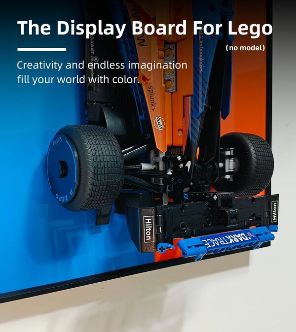 iCUANUTY Tableau mural pour Lego Technic Mercedes-AMG F1 W14 E Performance Set 42171 & 42141 pour voiture de course McLaren Formule 1 - Tableau d'affichage mural pour voiture Lego