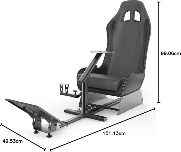 cirearoa Support de Roue de Course avec siège de Conduite de Chaise de Jeu Cockpit pour Tous Logitech G923 | G29 | G920 | Thrustmaster | Roues Fanatec | Xbox One, PS4, Plates-Formes PC