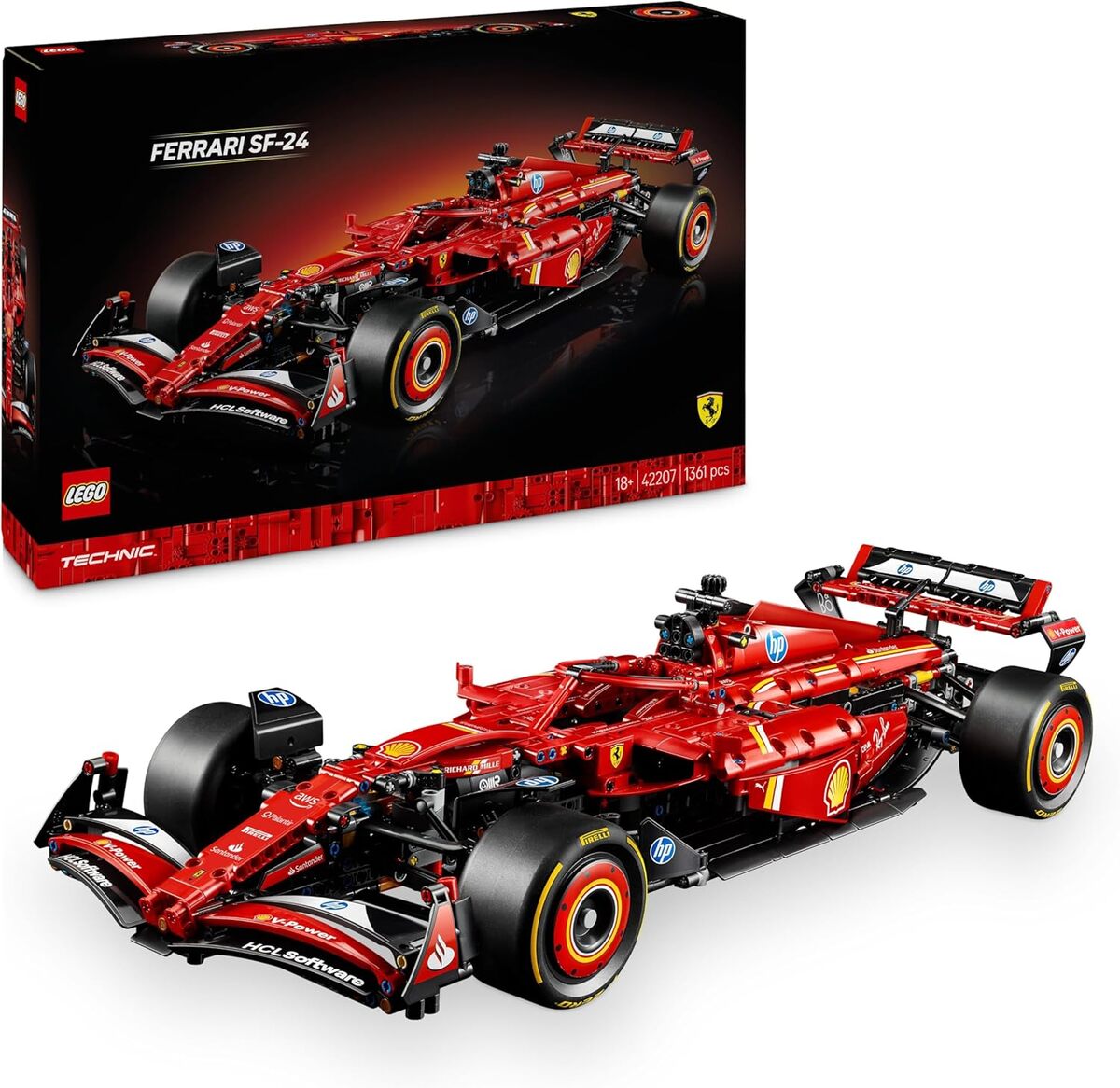 Test LEGO Technic : la Ferrari SF-24 à l'échelle 1/8 en détail