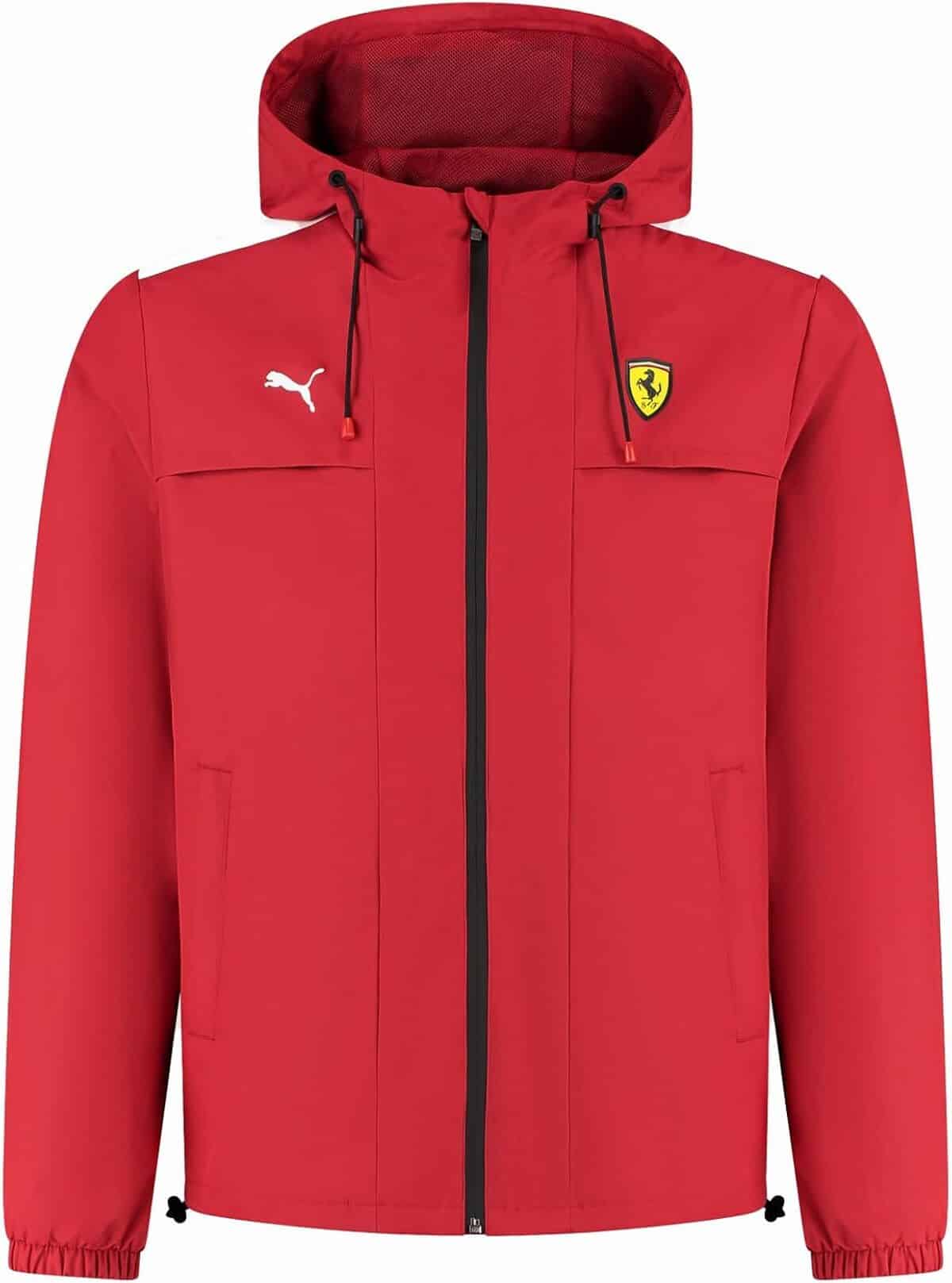 Test : veste de pluie Puma Scuderia Ferrari F1 rouge, taille XL