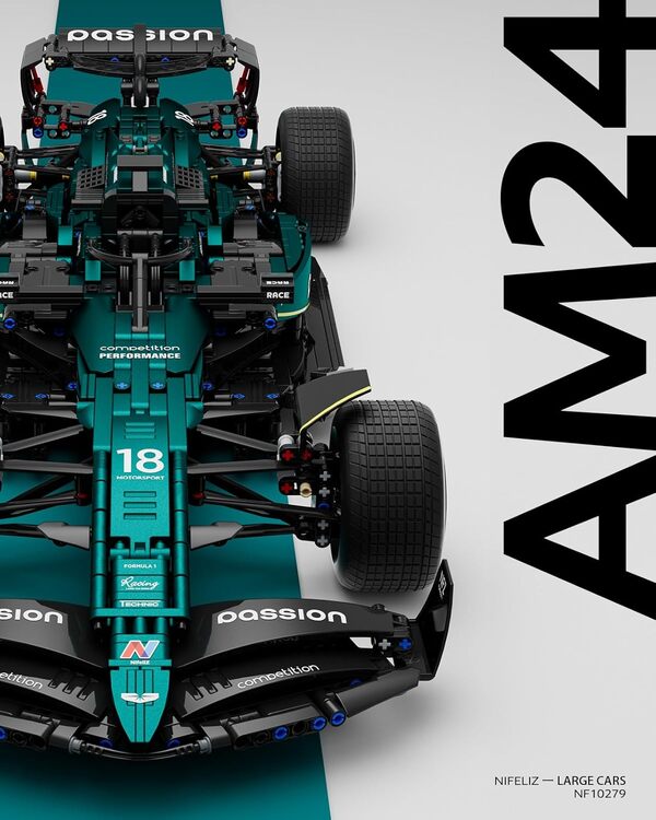 Nifeliz AM24 Ensemble de Construction de Voiture de Course de Formule 1, à l'échelle 1:8 pour Adultes, modèle de Construction et d'affichage authentiquement détaillé pour décoration de Maison ou de