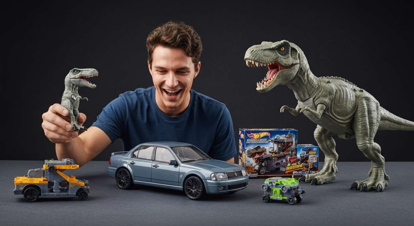 Test : hot wheels ultimate garage city vs robo beasts avec t-rex de 91 cm