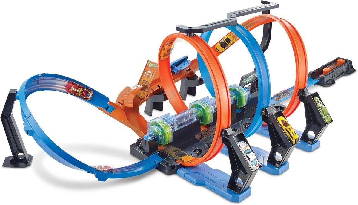 Test du hot wheels looping infernal FTB65 : circuit et pistes éclatants