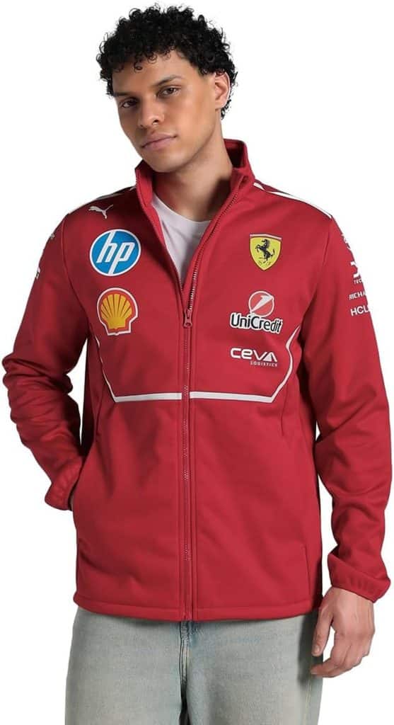 Test : veste Softshell Puma Scuderia Ferrari F1 2025 rouge en taille L