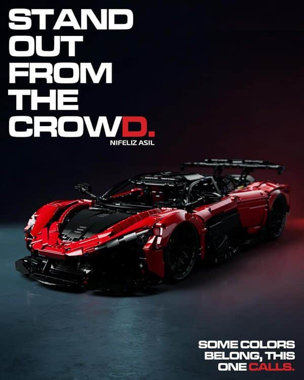 Nifeliz ASIL Kit Maquette Hypercar pour Adultes, Technique Jouet de Construction de Voiture de Course à l'Échelle 1:8, Collectionner Cadeau pour Hommes et Femmes (4,099 pièces, NF10293)