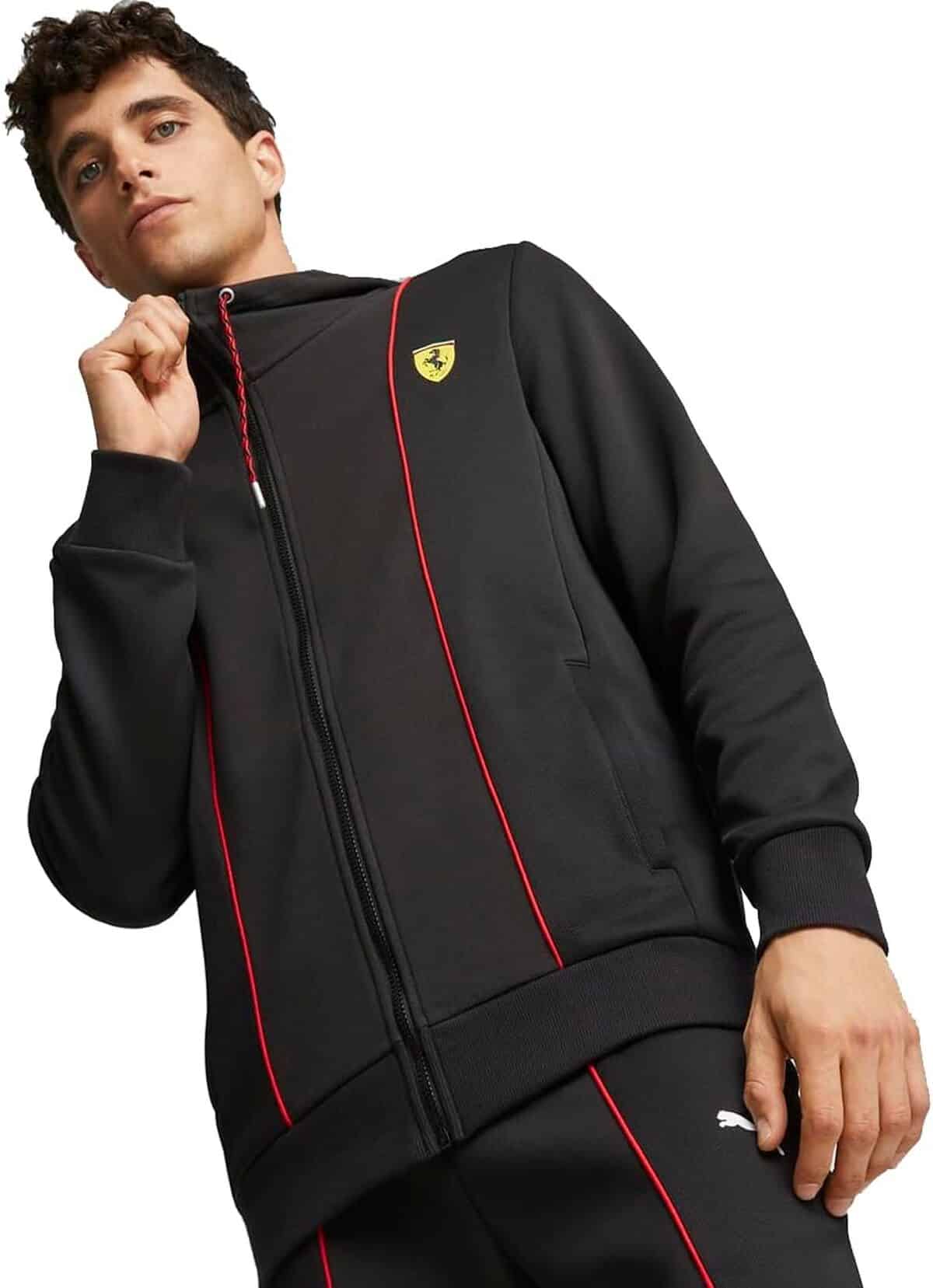 Test de la veste à capuche noire Puma Ferrari Scuderia Race