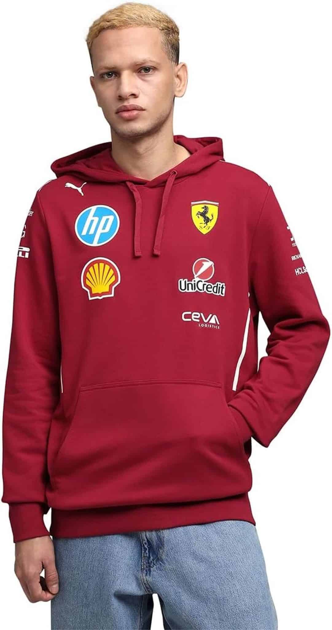 Test du hoodie PUMA Scuderia Ferrari F1 Équipe 2026 en rouge taille XXL