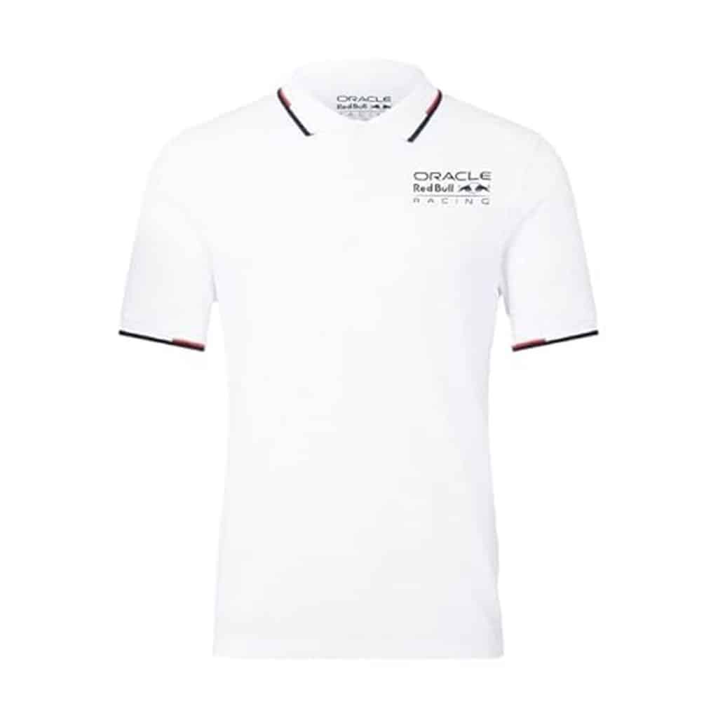 Test du polo Red Bull Racing F1 Core Logo blanc en taille M