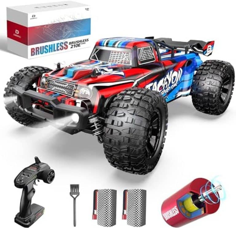 DEERC 209E – Voiture RC Brushless 1/10, 60+ Km/h, 4WD Tout-terrain, Avec 2 Batteries 3S Et Bras De Suspension – Hobby Grade