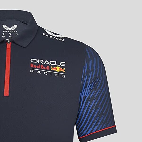 Découvrez notre test complet du polo Red Bull Racing Sérgio Perez 11 en bleu taille S : design, confort et performance au rendez-vous pour les fans de F1